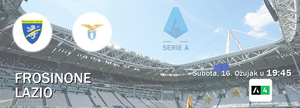 Izravni prijenos utakmice Frosinone i Lazio pratite uživo na Arena Sport 4 (Subota, 16. Ožujak u  19:45).