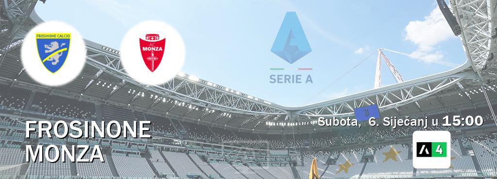 Izravni prijenos utakmice Frosinone i Monza pratite uživo na Arena Sport 4 (Subota,  6. Siječanj u  15:00).