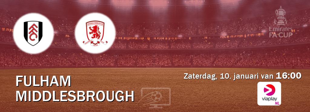 Wedstrijd tussen Fulham en Middlesbrough live op tv bij Viaplay Nederland (zaterdag, 10. januari van  16:00).