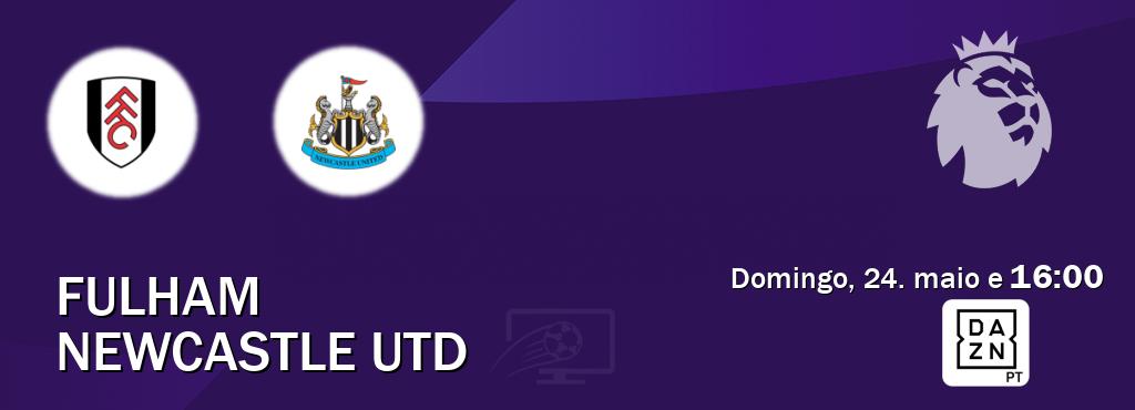 Jogo entre Fulham e Newcastle Utd tem emissão DAZN (domingo, 24. maio e  16:00).