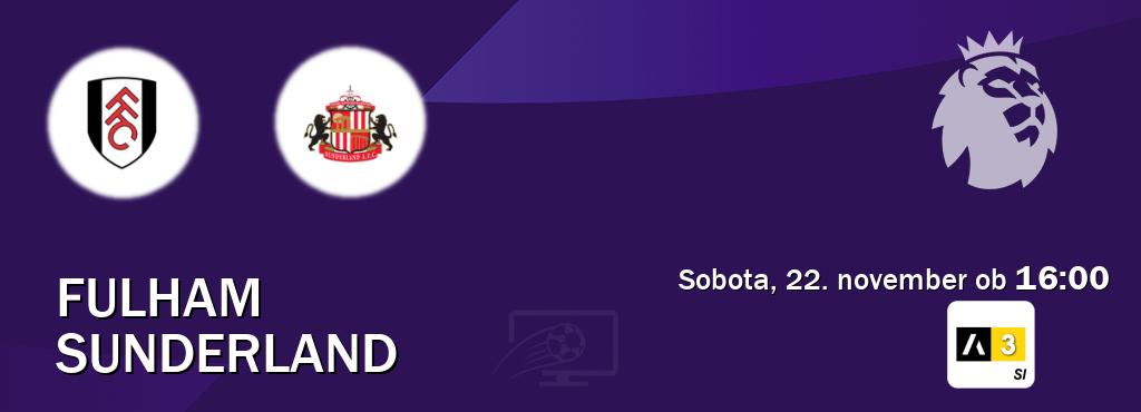 Fulham in Sunderland v živo na Arena Sport 3. Prenos tekme bo v sobota, 22. november ob 16:00 Fulham in Sunderland v živo na Arena Sport 3. Prenos tekme bo v sobota, 22. november ob 16:00