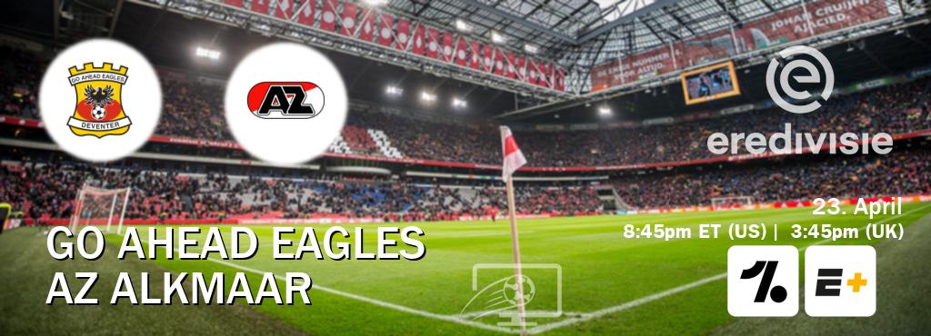 You can watch game live between Go Ahead Eagles and AZ Alkmaar on OneFootball and ESPN+(US).