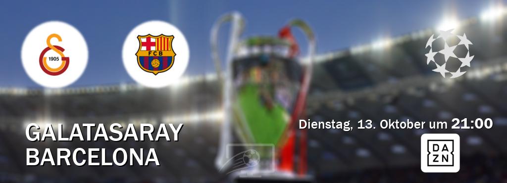 Das Spiel zwischen Galatasaray und Barcelona wird am Dienstag, 13. Oktober um 21:00, live vom DAZN übertragen. Das Spiel zwischen Galatasaray und Barcelona wird am Dienstag, 13. Oktober um 21:00, live vom DAZN übertragen.