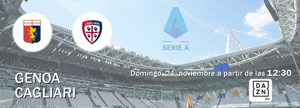 El partido entre Genoa y Cagliari será retransmitido por DAZN España (domingo, 24. noviembre a partir de las  12:30).