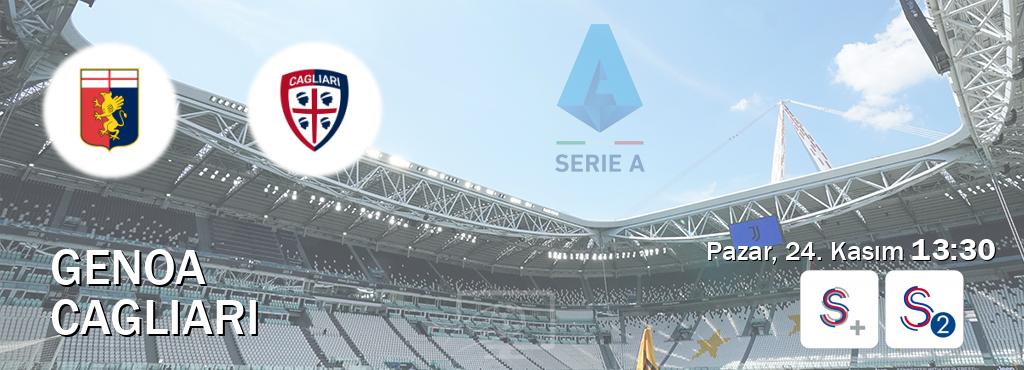 Karşılaşma Genoa - Cagliari S Sport + ve S Sport 2'den canlı yayınlanacak (Pazar, 24. Kasım  13:30).