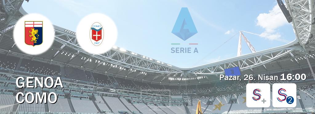 Karşılaşma Genoa - Como S Sport + ve S Sport 2'den canlı yayınlanacak (Pazar, 26. Nisan  16:00).