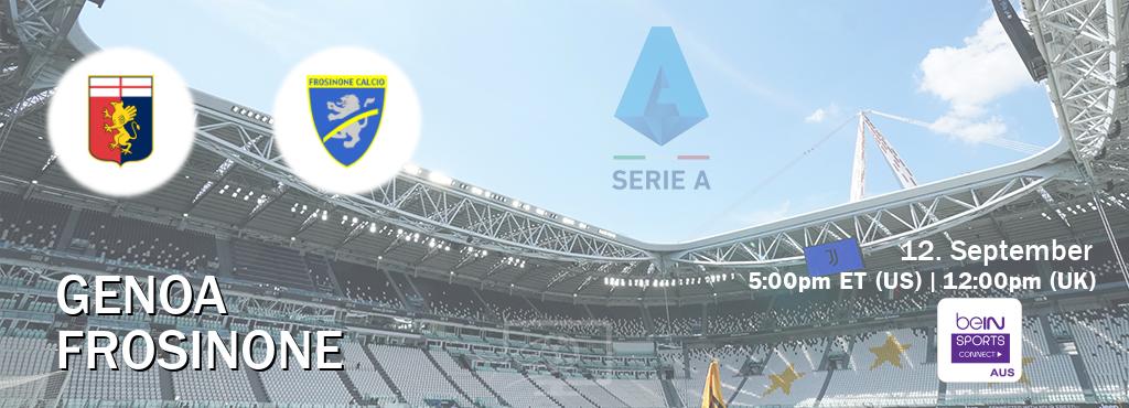 You can watch game live between Genoa and Frosinone on beIN Sports Connect(AU).