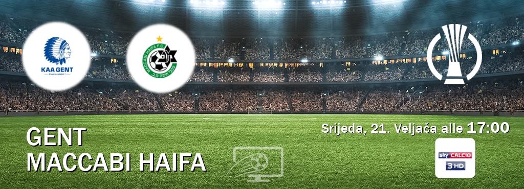 Il match Gent - Maccabi Haifa sarà trasmesso in diretta TV su Sky Calcio 3 (ore 17:00)