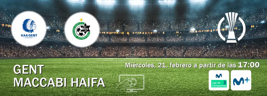 El partido entre Gent y Maccabi Haifa será retransmitido por Movistar Liga de Campeones 3 y Moviestar+ (miércoles, 21. febrero a partir de las  17:00).