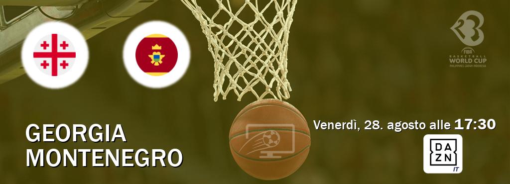 Il match Georgia - Montenegro sarà trasmesso in diretta TV su DAZN Italia (ore 17:30)