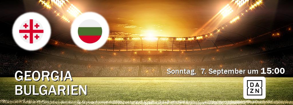 Das Spiel zwischen Georgia und Bulgarien wird am Sonntag, 7. September um 15:00, live vom DAZN übertragen. Das Spiel zwischen Georgia und Bulgarien wird am Sonntag, 7. September um 15:00, live vom DAZN übertragen.