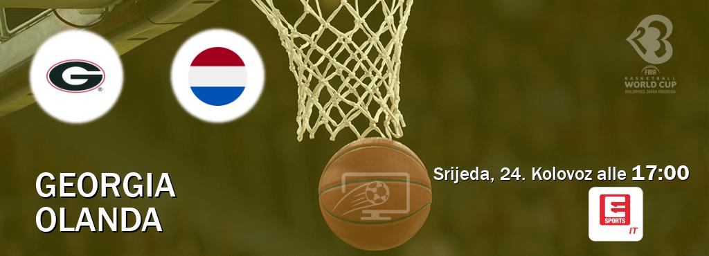 Il match Georgia - Olanda sarà trasmesso in diretta TV su Eleven Sports Italy (ore 17:00)