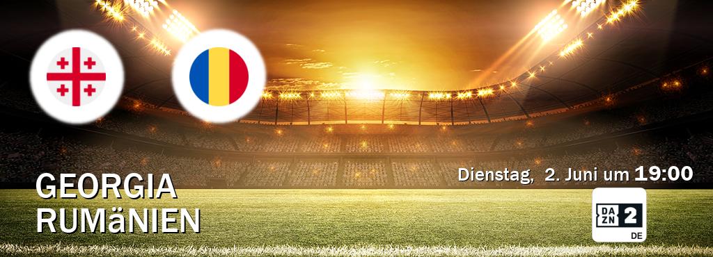 Das Spiel zwischen Georgia und Rumänien wird am Dienstag,  2. Juni um  19:00, live vom DAZN 2 Deutschland übertragen.
