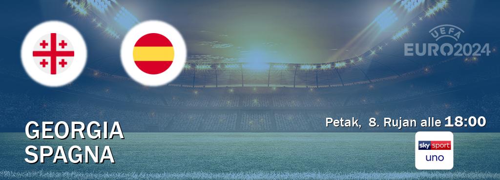 Il match Georgia - Spagna sarà trasmesso in diretta TV su Sky Sport Uno (ore 18:00)