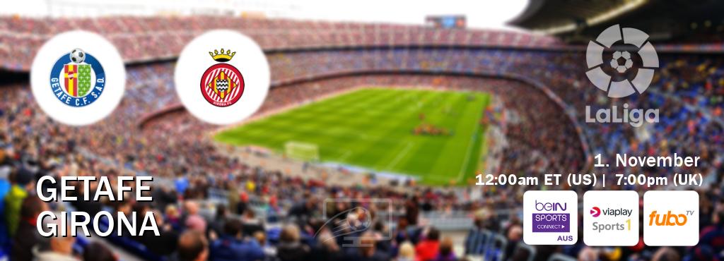 You can watch game live between Getafe and Girona on beIN Sports Connect(AU), Viaplay Sports 1(UK), fuboTV(US). You can watch game live between Getafe and Girona on beIN Sports Connect(AU), Viaplay Sports 1(UK), fuboTV(US).
