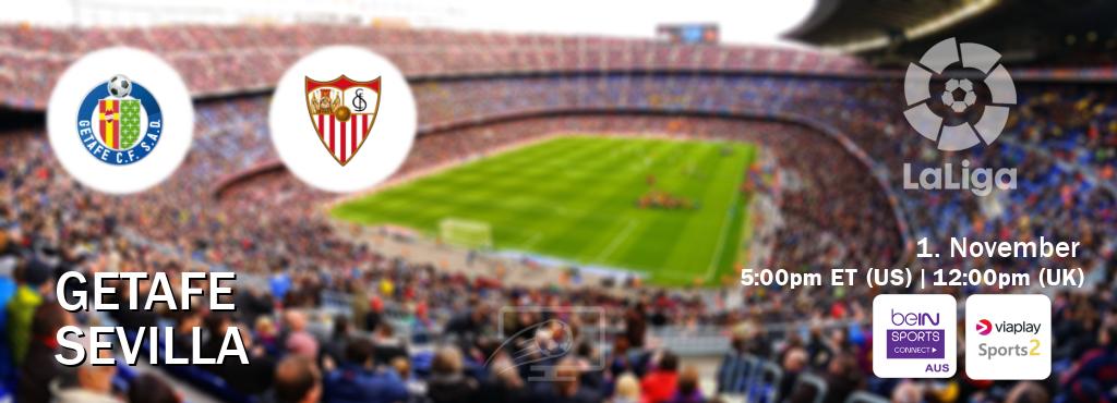 You can watch game live between Getafe and Sevilla on beIN Sports Connect(AU) and Viaplay Sports 2(UK). You can watch game live between Getafe and Sevilla on beIN Sports Connect(AU) and Viaplay Sports 2(UK).