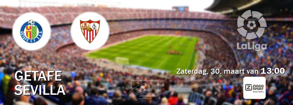Wedstrijd tussen Getafe en Sevilla live op tv bij Ziggo Voetbal (zaterdag, 30. maart van  13:00).