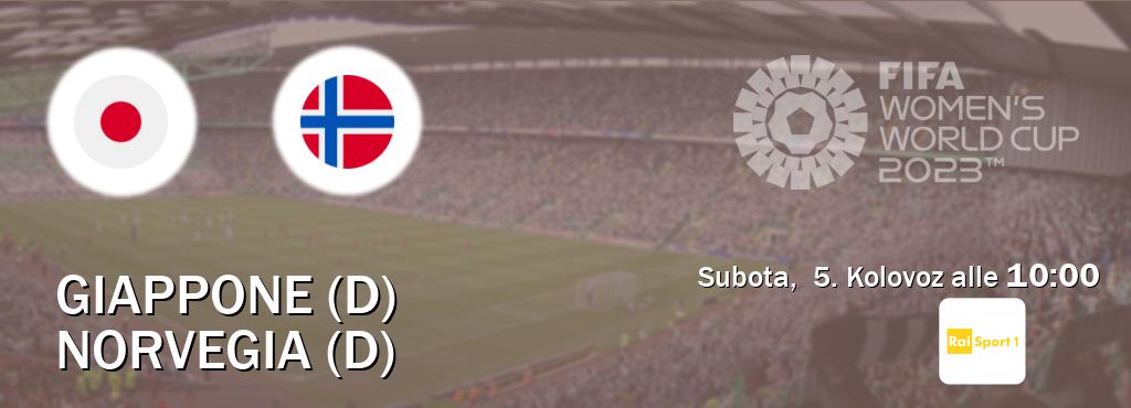 Il match Giappone (D) - Norvegia (D) sarà trasmesso in diretta TV su Rai Sport (ore 10:00)