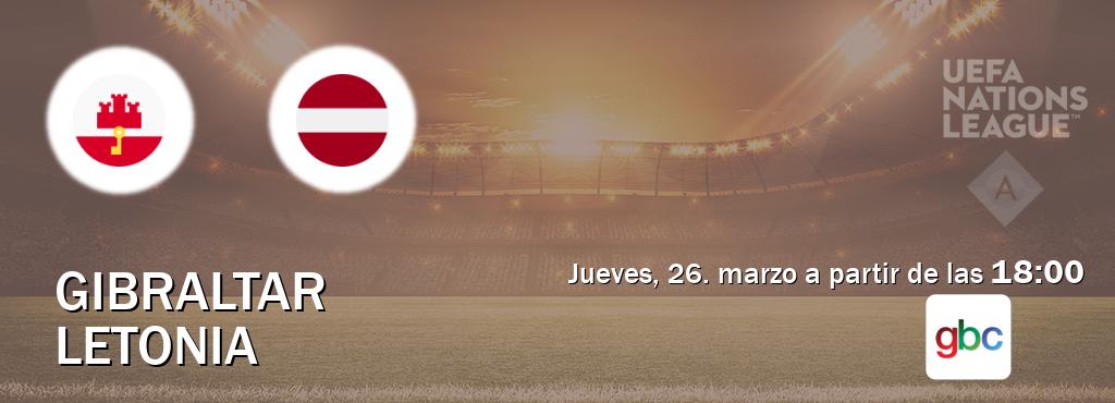 El partido entre Gibraltar y Letonia será retransmitido por GBC (jueves, 26. marzo a partir de las  18:00).