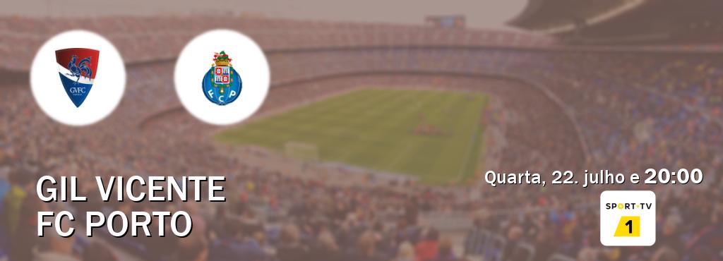 Jogo entre Gil Vicente e FC Porto tem emissão Sport TV 1 (quarta, 22. julho e  20:00).