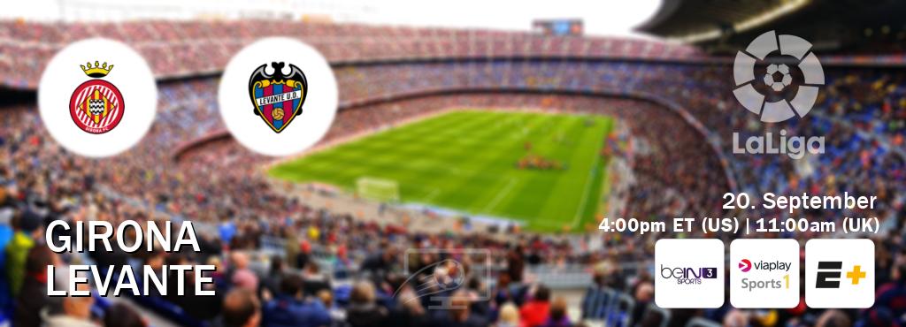 You can watch game live between Girona and Levante on beIN SPORTS 3(AU), Viaplay Sports 1(UK), ESPN+(US). You can watch game live between Girona and Levante on beIN SPORTS 3(AU), Viaplay Sports 1(UK), ESPN+(US).