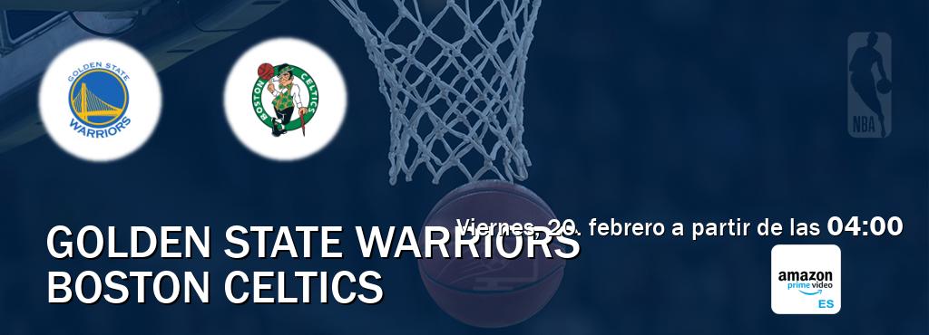 El partido entre Golden State Warriors y Boston Celtics será retransmitido por Amazon Prime ES (viernes, 20. febrero a partir de las  04:00).