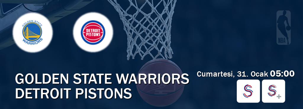 Karşılaşma Golden State Warriors - Detroit Pistons S Sport ve S Sport +'den canlı yayınlanacak (Cumartesi, 31. Ocak  05:00).