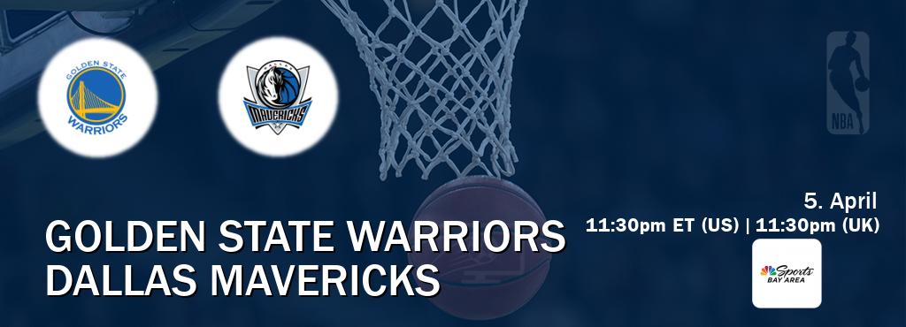 You can watch game live between Golden State Warriors and Dallas Mavericks on NBCS Bay Area(US).