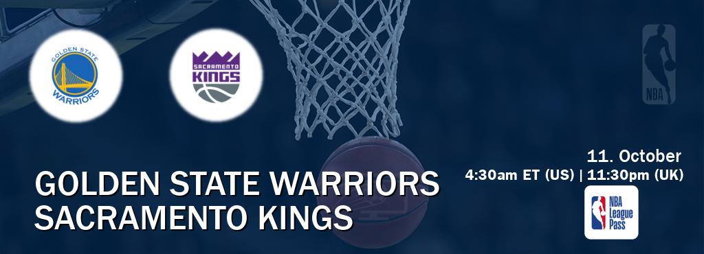 You can watch game live between Golden State Warriors and Sacramento Kings on NBA League Pass.