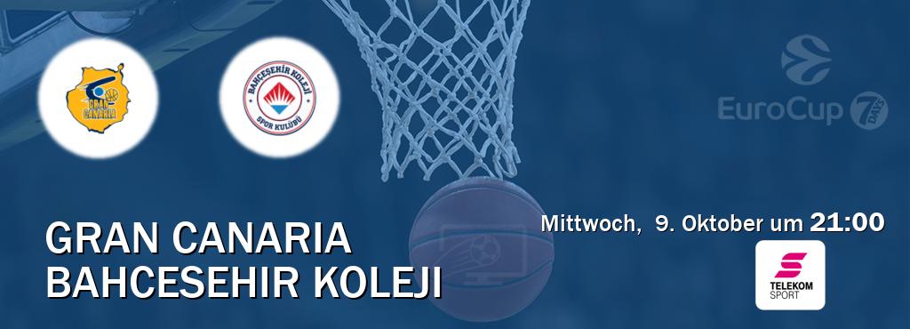 Das Spiel zwischen Gran Canaria und Bahcesehir Koleji wird am Mittwoch,  9. Oktober um  21:00, live vom Magenta Sport übertragen.