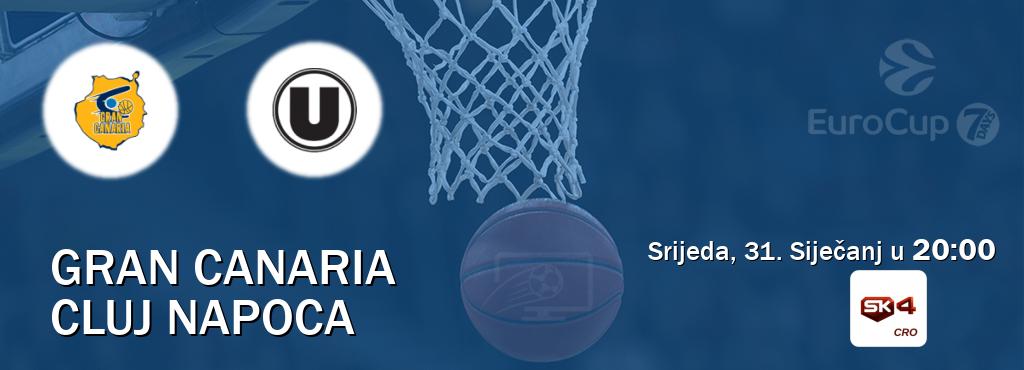 Izravni prijenos utakmice Gran Canaria i Cluj Napoca pratite uživo na Sportklub 4 (Srijeda, 31. Siječanj u  20:00).