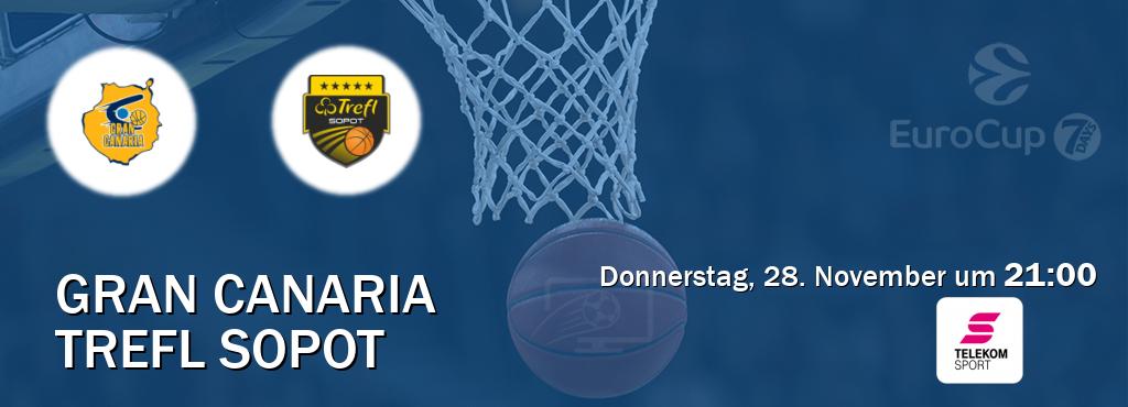 Das Spiel zwischen Gran Canaria und Trefl Sopot wird am Donnerstag, 28. November um  21:00, live vom Magenta Sport übertragen.