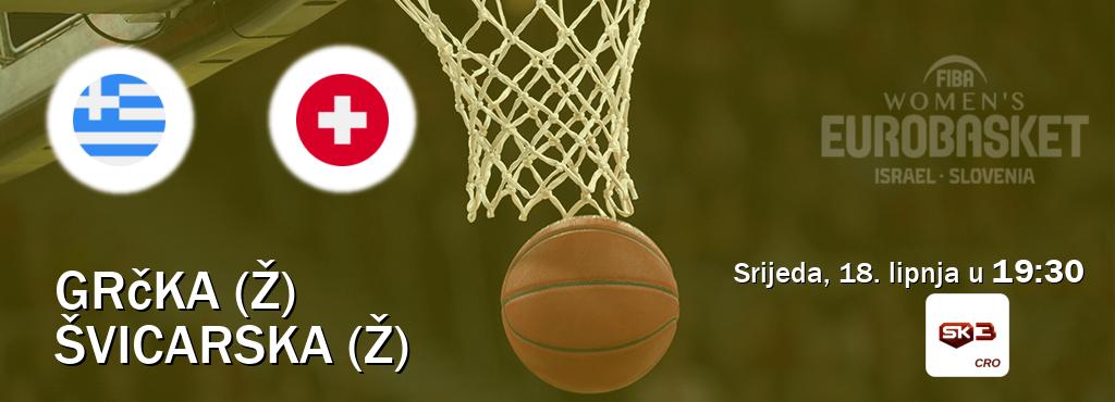 Izravni prijenos utakmice Grčka (Ž) i Švicarska (Ž) pratite uživo na Sportklub 3 (srijeda, 18. lipnja u  19:30).