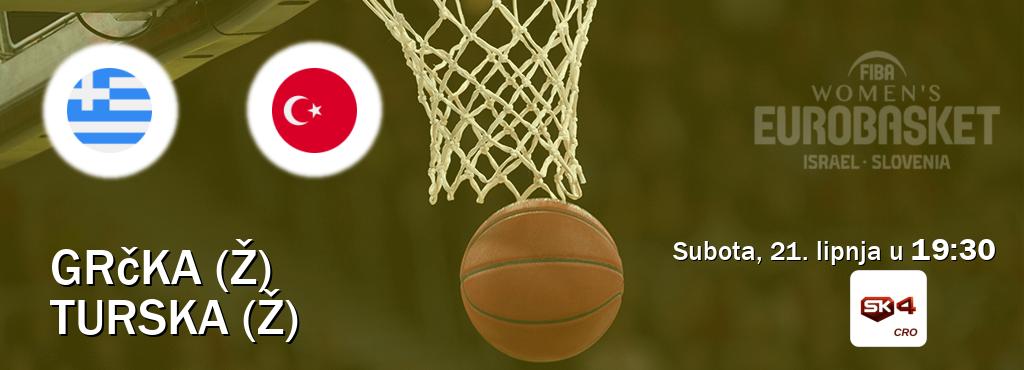 Izravni prijenos utakmice Grčka (Ž) i Turska (Ž) pratite uživo na Sportklub 4 (subota, 21. lipnja u  19:30).