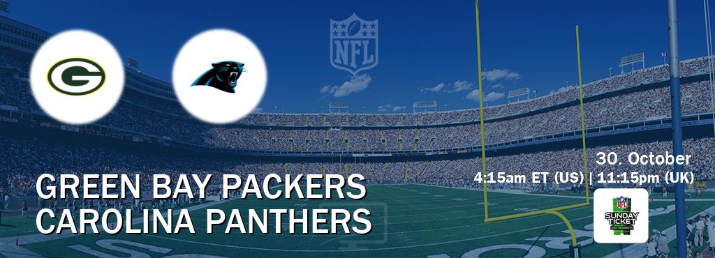 You can watch game live between Green Bay Packers and Carolina Panthers on NFL Sunday Ticket(US).
