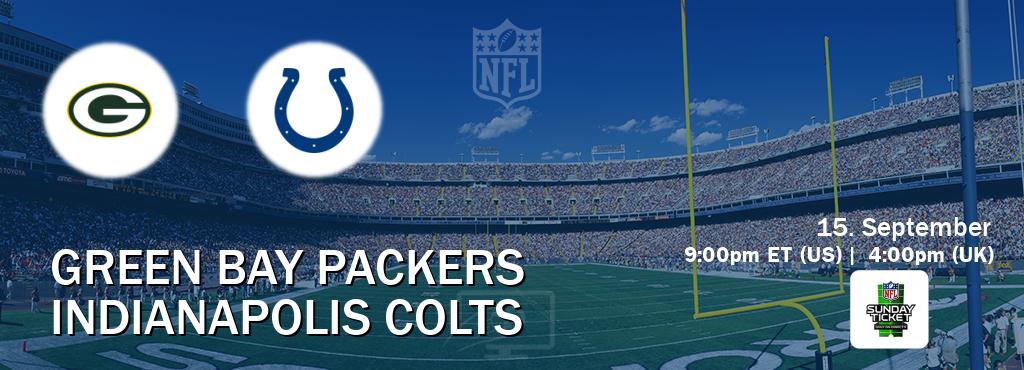 You can watch game live between Green Bay Packers and Indianapolis Colts on NFL Sunday Ticket(US).