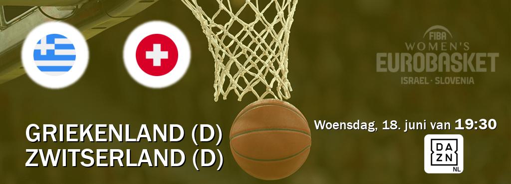 Wedstrijd tussen Griekenland (D) en Zwitserland (D) live op tv bij DAZN (woensdag, 18. juni van  19:30).