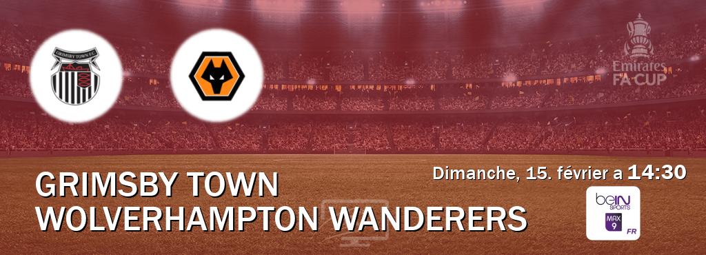 Match entre Grimsby Town et Wolverhampton Wanderers en direct à la beIN Sports 9 Max (dimanche, 15. février a  14:30).