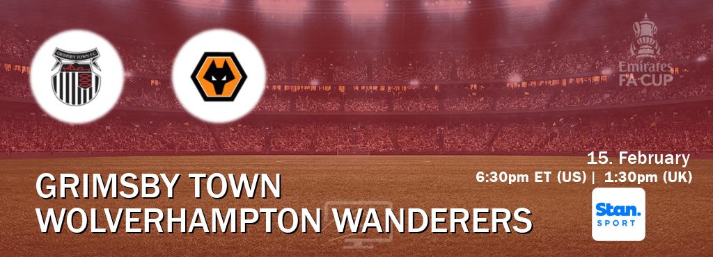 You can watch game live between Grimsby Town and Wolverhampton Wanderers on Stan Sport(AU).