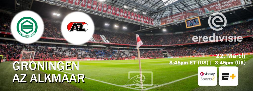 You can watch game live between Groningen and AZ Alkmaar on Viaplay Sports 2(UK) and ESPN+(US). You can watch game live between Groningen and AZ Alkmaar on Viaplay Sports 2(UK) and ESPN+(US).