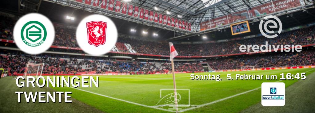 Das Spiel zwischen Groningen und Twente wird am Sonntag,  5. Februar um  16:45, live vom Sportdigital übertragen.