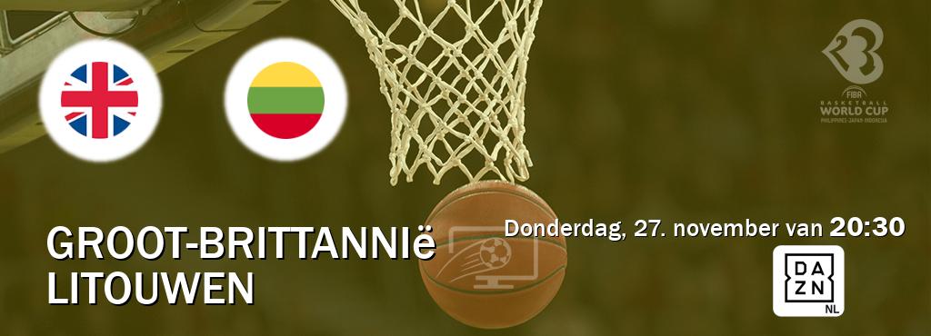 Wedstrijd tussen Groot-Brittannië en Litouwen live op tv bij DAZN (donderdag, 27. november van 20:30). Wedstrijd tussen Groot-Brittannië en Litouwen live op tv bij DAZN (donderdag, 27. november van 20:30).