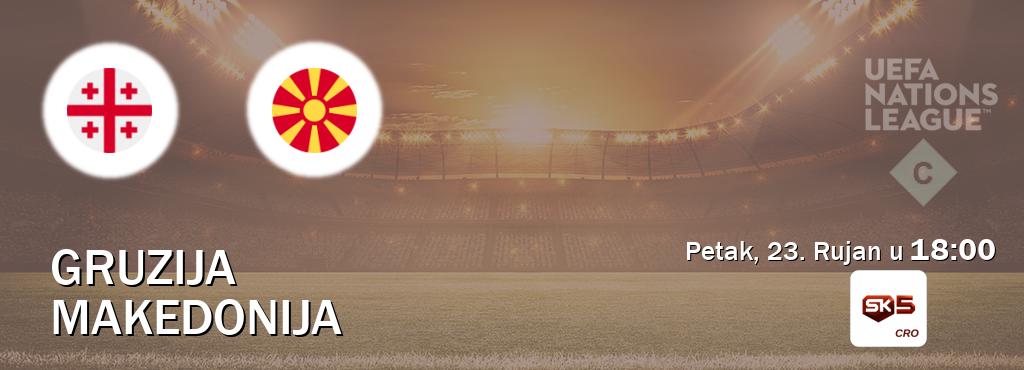 Izravni prijenos utakmice Gruzija i Makedonija pratite uživo na Sportklub 5 (Petak, 23. Rujan u  18:00).