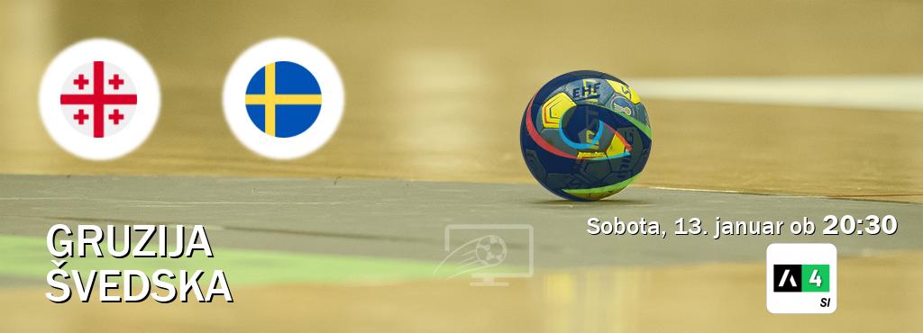 Gruzija in Švedska v živo na Arena Sport 4. Prenos tekme bo v sobota, 13. januar ob  20:30