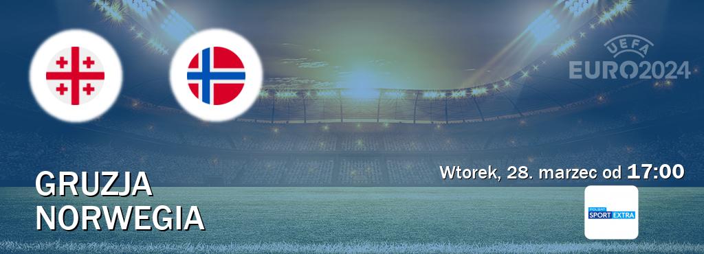 Gra między Gruzja i Norwegia transmisja na żywo w Polsat Sport Extra (wtorek, 28. marzec od  17:00).