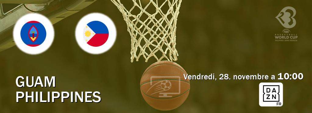 Match entre Guam et Philippines en direct à la DAZN (vendredi, 28. novembre a  10:00).
