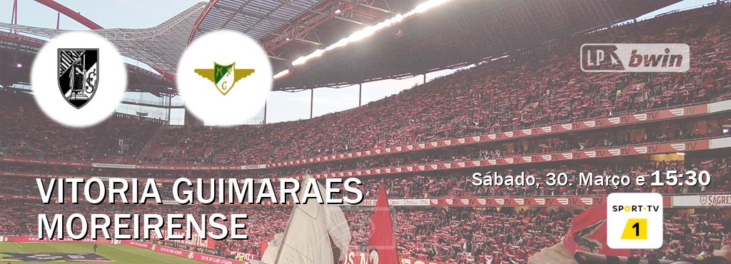 Jogo entre Vitoria Guimaraes e Moreirense tem emissão Sport TV 1 (Sábado, 30. Março e  15:30).