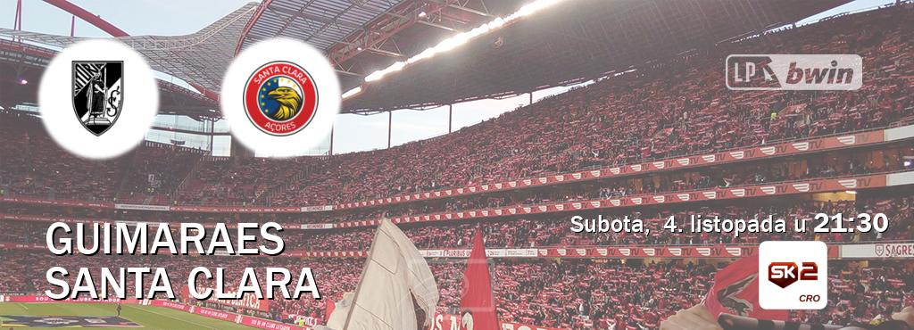 Izravni prijenos utakmice Guimaraes i Santa Clara pratite uživo na Sportklub 2 (subota, 4. listopada u 21:30). Izravni prijenos utakmice Guimaraes i Santa Clara pratite uživo na Sportklub 2 (subota, 4. listopada u 21:30).