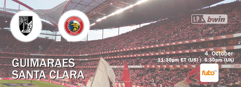 You can watch game live between Guimaraes and Santa Clara on fuboTV(US). You can watch game live between Guimaraes and Santa Clara on fuboTV(US).