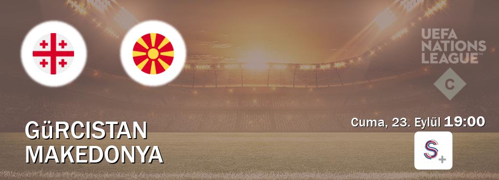 Karşılaşma Gürcistan - Makedonya S Sport +'den canlı yayınlanacak (Cuma, 23. Eylül  19:00).